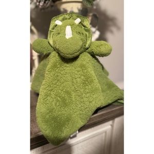 OOBLES Baby Lovey Security Blankie Dino Rawr Roar Rattle Cuddle Triceratops